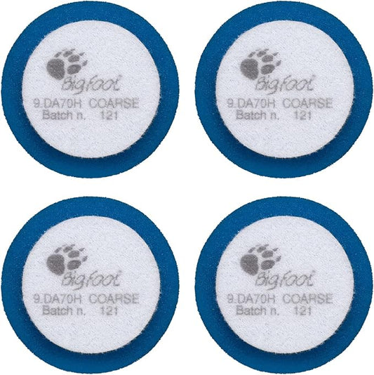 RUPES 9.DA70H/4 Pack of 4 Blue D-A Coarse Cutting Foam Pads 70mm | Ideal for Paint Correction & Gloss Enhancement | Mild to Severe Defect Removal | Compatible with 2.75" Backing Plate