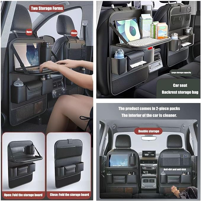 1 Pack - Car Organizer, Back Seat Car Organizer, Back Seat Organizer, Seat Organizer, Car Organizer and Storage Box.(Brown)