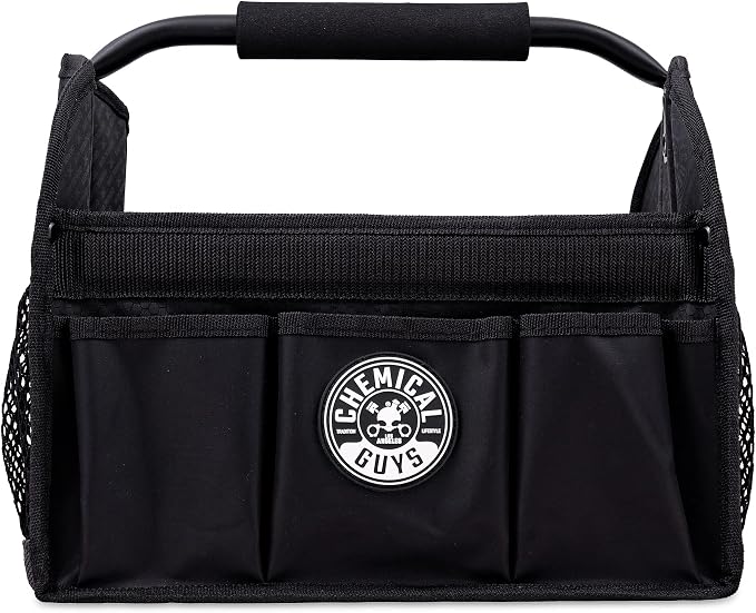 Chemical Guys Quick Load Collapsible Detailing Car Caddy Organizer & Storage – Portable Wash and Garage Organizer for Supplies, Tools and Accessories – Durable Black Design for Cars, Trucks & Home