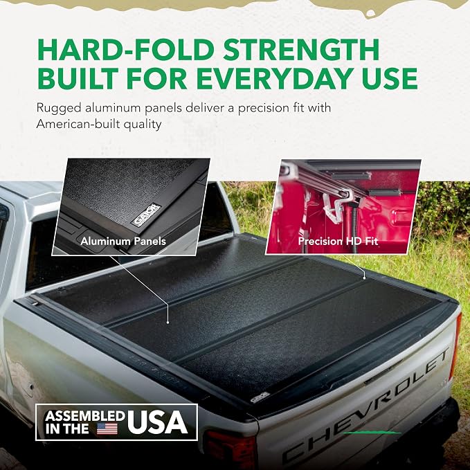 Gator EFX Hard Tri-Fold Truck Bed Tonneau Cover - Heavy-Duty Truck Bed Protection - Durable Aluminum Panels - Hard Folding Tonneau Cover - 2017-2026 Ford F-250/350 Super Duty- 6'10" Bed
