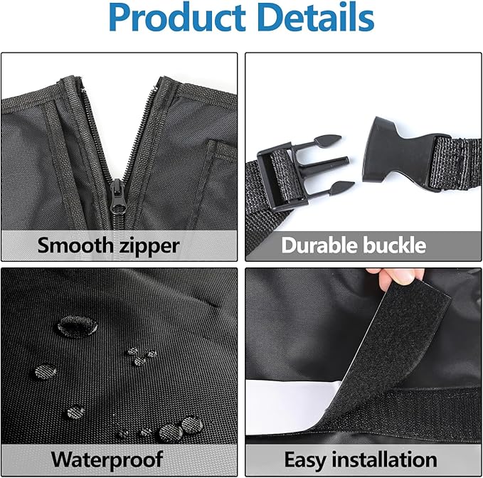 Hovom Car Trunk Organizer, Large Capacity Trunk Organizer for SUV, Detachable Vehicle Seat Back Hanging Storage Organizer with Zippers, Waterproof Car Storage Bag with 7 Pockets (Black)