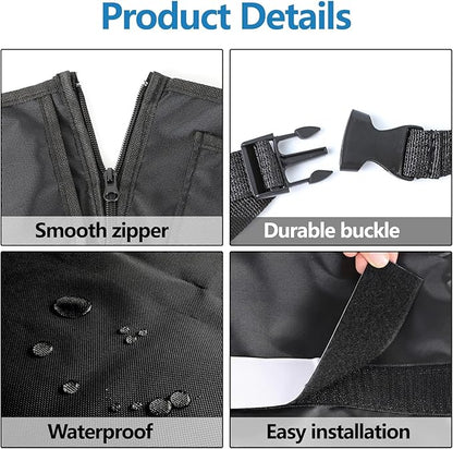 Hovom Car Trunk Organizer, Large Capacity Trunk Organizer for SUV, Detachable Vehicle Seat Back Hanging Storage Organizer with Zippers, Waterproof Car Storage Bag with 7 Pockets (Black)