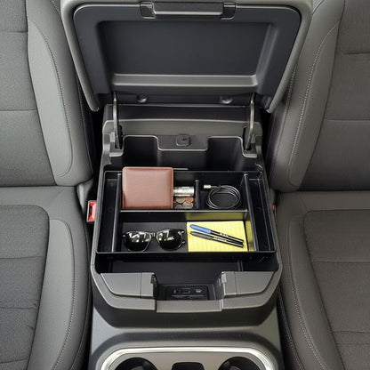 Center Console Organizer Tray for Chevy Silverado 1500 / GMC Sierra 1500 (2019-2021) & 2500/3500 HD (2020-2023) (Full Console w/Bucket Seats ONLY) - Made in USA - SLX153