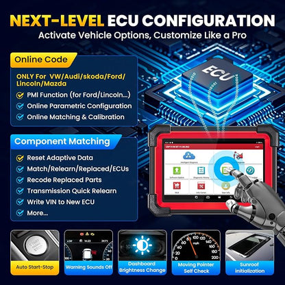 LAUNCH X431 CRP919EBT OBD2 Scanner, Advanced Wireless Bluetooth Bidirectional Scan Tool, ECU Code, CANFD/DOIP, FCA AutoAuth, 35+ Resets, VAG Guided, All Systems for All Vehicles, Upgraded of CRP919E