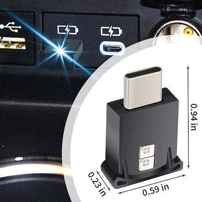 Mini USB LED Car Light, DC 5V Intelligent Interior Car Lights, Atmosphere Lamp for Car, Plug-in Interface, Suitable for Car, Laptop Keyboard, Home Office, Adjustable Brightness (Type C)