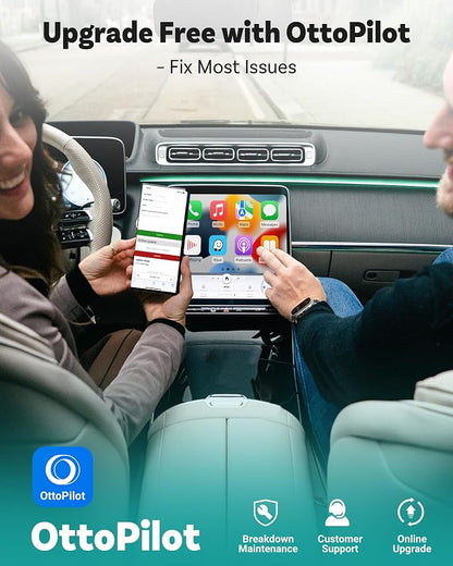 OTTOCAST Mini Pico Wireless CarPlay Adapter, No More Cables, Dual Phone Memory, One-Button Switch, Wi-Fi 6 & Bluetooth 5.4