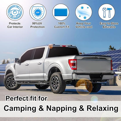 TINGLU Window Shades for Ford F150 4Door 2021-2025 2026 Accessories Car Side Full Windows Rear Triangular Windshield Sun Shade Sun UV Rays & Privacy Protection for Camping,Napping,and Relaxing 6PCS