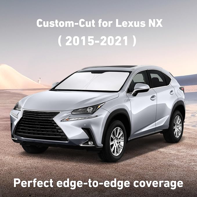 EcoNour Windshield Sunshade Compatible for Lexus NX 2015-2019 2020 2021, Sun Visor for Front Windshield & Window Sun Shade Cover, UV Heat Blocker & Protector, Car Accessories
