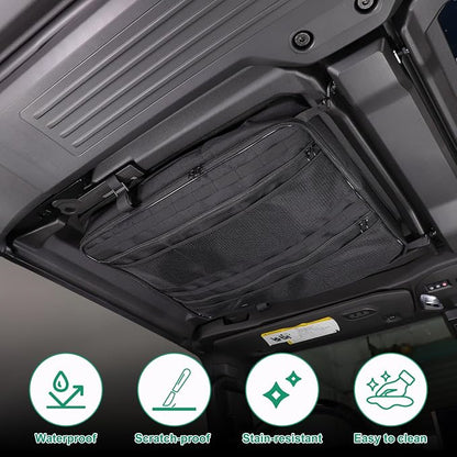 Car Sunroof Organizer Bag Compatible with 2024 2025 2026 Hummer EV Hardtop Roof Panel Storage Bag Waterproof Foldable Multi-Function Car Rooftop Carrier Sunroof Storage Bags (Front Left Side)