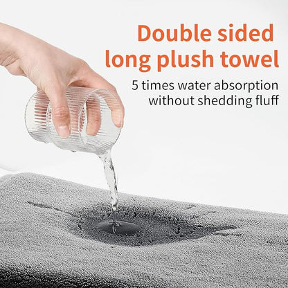 1 Pack 2 Pcs Microfiber Towels for Cars, Car Drying Towel,11.8in*23.6in Highly Absorbent Drying Towel, Suitable for Cars, Trucks, Suvs, Rvs(Grey)