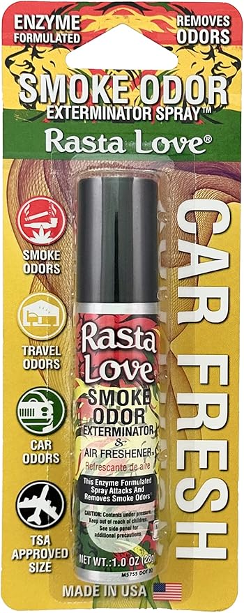 Smoke Odor Exterminator Air Fresh Spray, Your Ultimate Solution for Smoke and Household Odor Elimination 1 oz Spray (1 Pack, Rasta Love)