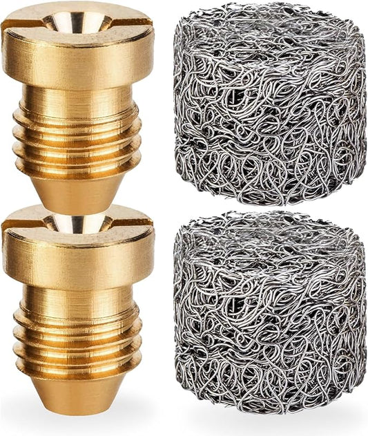 1.1 Orifice Foam Cannon, 2 Pieces 1.1 mm Orifice for Foam Cannon and 2 Pieces Foam Maker, Universal Foam Cannon Orifice Nozzle Tips for Pressure Washer Foam Cannons Parts, 3000 PSI (4 Pack)