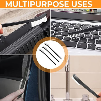 Nanoskin Dual-Purpose Toothbrush-Style Detail Brushes, 6-Pack - Precision Nylon Bristles for Automotive Cleaning, Ergonomic 7-Inch Handle, Ideal for Detailed Car Interior & Exterior, Professional Use