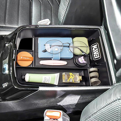 HGWEI Center Console Organizer Compatible with Kia Telluride 2020 2021 2022 2023 2024 2025 2026 Interior Accessories Insert Tray Coin Holder Armrest Secondary Storage Box, Black