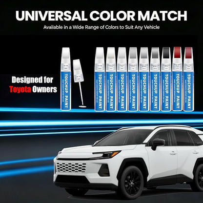 Ice Cap(040) Touch Up Paint for Toyota 2-in-1 Car Scratch Repair Pen for Rock Chips, Door Scratches & Paint Nicks Exact Color Match Quick Dry DIY Fix for RAV4 Camry Corolla
