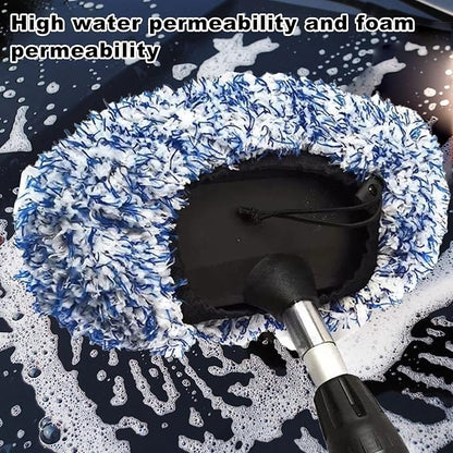 Microfibre Car Brush Cover, 2 Pieces Brush Cover for SB Washers/Wash Box Brush, Scratch-Free Car Washing,Universal Wash Mitt for Gentle Car Wash & Car Care - Blue