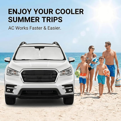Windshield Sun Shade for Subaru Ascent 2019-2024 2025 2026 Sunshade Front Window Shade Custom Fit Ascent Accessories Sun Visor Foldable Shade Blocks UV Rays Accessories