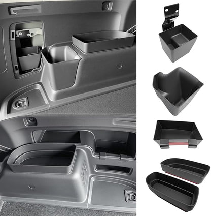 Rear Trunk Organizer for 2010-2024 Toyota 4Runner 5-Seat 2nd Row Without Speaker Accessories, Storage Bin Trunk Storage Box Cargo Tray for 10-24 4 Runner(5Pcs Trunk Organizer,Not for 7-Seat)