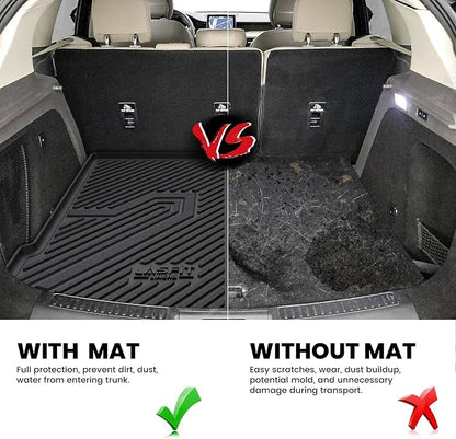 LASFIT Cargo Mat for Lincoln Corsair 2026 2025 2024 2023 2022 2021 2020, All Weather TPE Trunk Mat Custom Fit Cargo Liner Front & Rear Trunk Liner, Black, Easy to Clean