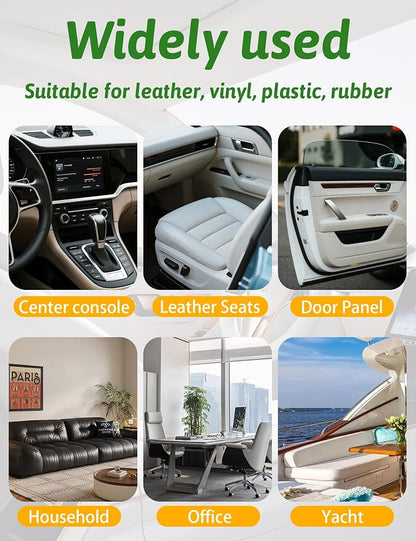 Car Interior Cleaner Spray, Multipurpose Leather Seat Cleaner Upholstery Car Cleaning Kit with Citrus Flavor Auto Dashboard Vinyl Detailing Supplies Kit,10 OZ