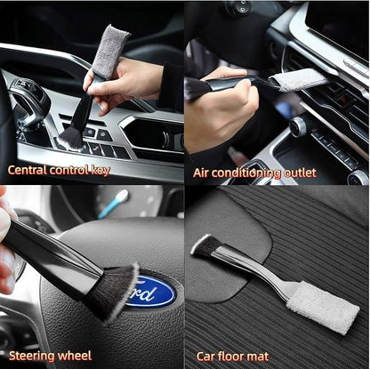 10Pcs Car Detailing Brush Set, Car Detailing Kit,Car Dashboard Cleaning Soft Brush, Suitable for Cleaning Internal Brush Panels, Vents, Leather, and Computers.