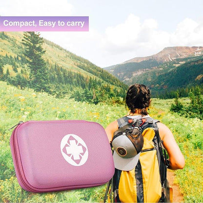 Small-Waterproof Car First-Aid Kit Emergency-Kit - Pink 273Piece Camping Equipment for Camping Hiking Home Travel YIDERBO