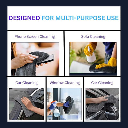 BlonBlon 4-Pack Large Microfiber Drying Towels (24" x 16") – Ultra-Absorbent, Streak-Free, Scratch-Resistant Towels for Cars and Trucks