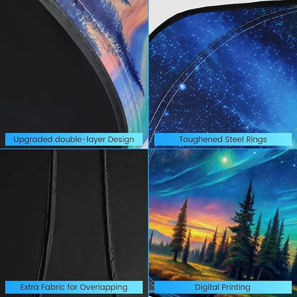 Car Windshield Sunshade | Innovative No-Light-Pass Technology for Maximum Protection | Foldable Sun Shade