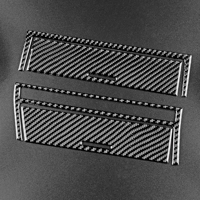 AIRSPEED for BMW E46 1998-2006 Center Console Gear Shift Ashtray & Storage Panel Cover, Carbon Fiber Interior Trim Accessories, Black