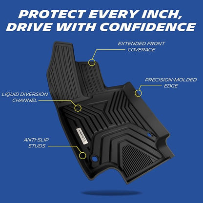 Michelin Vehicle Mats, All-Weather TPE Custom Fit Liner for 2019-2025 Toyota RAV4 Gas, Not Fit Hybrid or 2026, Elite