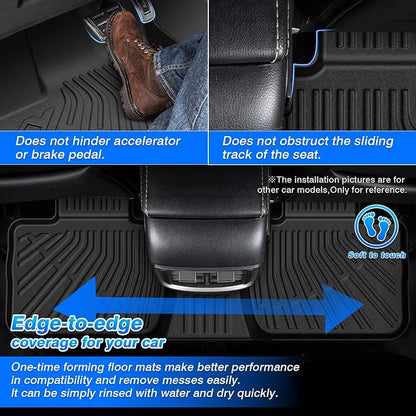 Cartist Floor Mats Custom Fit for Kia Forte 2019-2024 All Weather Floor Liners for Forte Accessories, 1st & 2nd Row, Heavy Duty TPE Waterproof