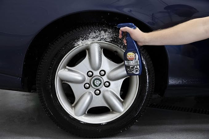 303 Products Wheel and Tire Cleaner - Cleans Both Wheels and Tires Effectively - Tough on Brake Dust - Removes Tire Browning - Foaming Formula, 24 fl. oz.
