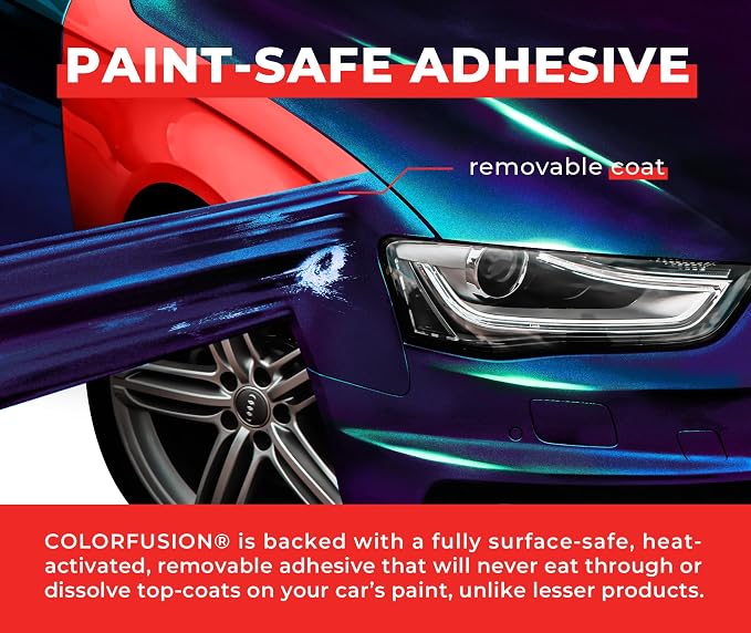 ColorFusion PPF by VViViD, Gloss Metallic Blue Chameleon Dry Apply PPF Vinyl Car Wrap Roll 1ft x 5ft