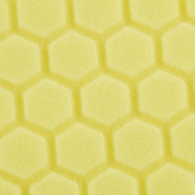 Chemical Guys BUFX_101HEX6 BUFX_101_HEX6 Hex-Logic Heavy Cutting Pad, Yellow (6.5 Inch Pad Made for 6 Inch Backing Plates), 1 Pad Included