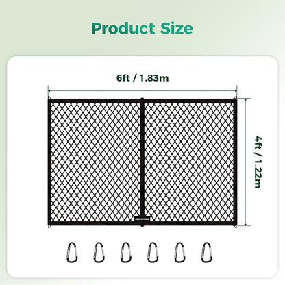 Stretchable Cargo Net with Hooks(6' x 4' Stretches to 12'x8') - Adjustable Elastic Trunk and Truck Bed Storage Organizer for Cars and Trucks, Ideal for Securing Light Loads, Easy to Install