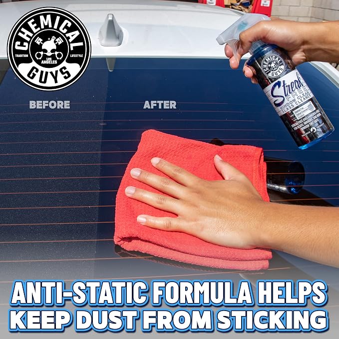 Chemical Guys CLD300 Streak Free Glass & Window Cleaner (Works on Glass, Windows, Mirrors, Navigation Screens & More; Car, Truck, SUV and Home Use), Ammonia Free & Safe on Tinted Windows, 128 fl oz