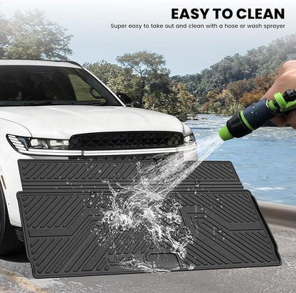 LASFIT Floor Mats&Cargo Backrest Mat for 7&8 Seats Ford Expedition Standard & Lincoln Navigator Standard 2025 2026 2027,Costom Fit All Weather Protection TPE Easy Clean Floor Liners,4pcs.