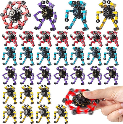 Gokeey 32 Pcs Party Favors for Kids 8-12, Treasure Box Toys for Classroom Prizes, Transformable Fidget Spinners Bulk, Goodie Bag Stuffers for Boys and Girls, Pinata Fillers, Sensory Toys