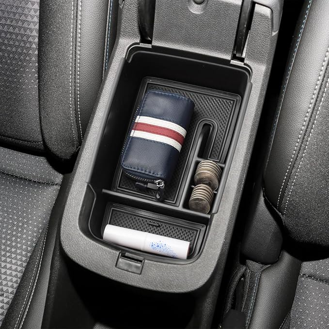 EDBETOS Center Console Organizer Tray Compatible with 2024 2025 2026 Chevy Trax Accessories LS 1RS LT 2RS ACTIV Interior Secondary Armrest Storage Box Insert Tray, ABS Material