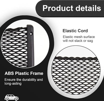 Frienda 4 Pcs Boat Storage Net Bag, ABS Plastic Car Framed Mesh Net Holder, Phone & Cargo Organizer with Screws for Auto, Rv, Boat, Pontoon, Truck Pocket Storage (9 x 4 Inch)