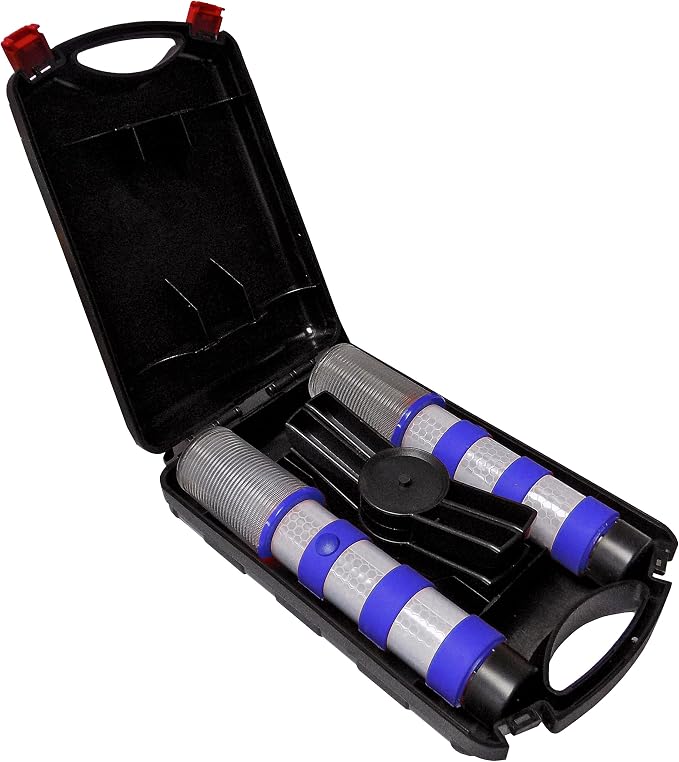 Electriduct Road Emergency Beacon LED Flare KIT with Storage Case - Blue | 3 Kits