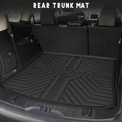 KARPAL Floor Mats for 2015-2024 2025 2026 Ford Edge, Custom Fit TPE All Weather Ford Edge Accessories 1st & 2nd Row Floor Liner & Trunk Mat
