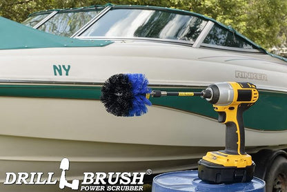 Aquatic Cleaning Supplies - Boat and Carpet Cleaner Brush - Boat Accessories for Cleaning - Scrubbing Drill Powered Brush - Boat Hull Cleaner - Pool Cleaning Set - Extended Reach Cleaning - Tank Brush