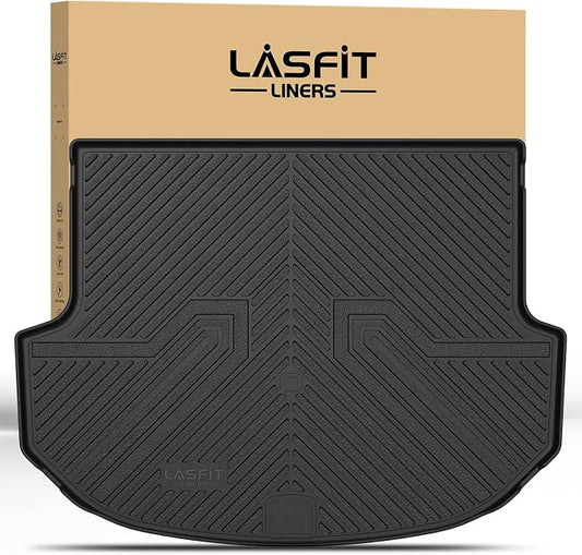 LASFIT Cargo Mat for Hyundai Santa Fe Sport 2018 2017 2016 2015 2014 2013, All Weather TPE Custom Fit Car Trunk Mats Cargo Liners Accessories for Santa Fe Sport 2013-2018, Black
