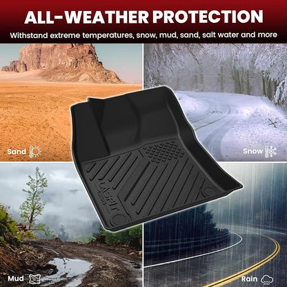 LASFIT Floor Mats for Toyota Prius 2016-2022 & Prius Prime 2017-2022, All Weather TPE Custom Fit Easy Clean Durable No-Curling Floor Liners for Prius 2016 2017 2018 2019 2020 2021 2022 Car Mats