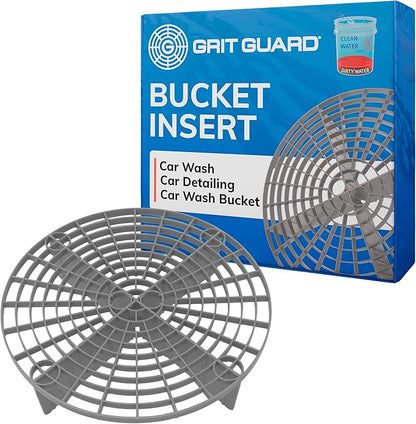 Grit Guard The Original Silver Bucket Insert - 10" Diameter Car Wash Bucket for Car Washing, Detailing Compatible with 3.5, 4, 5 and 6 Gallon Buckets - Made in the USA