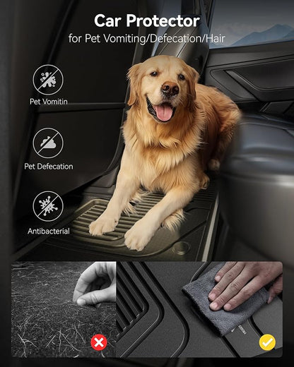 3W Floor Mats Fit for Honda Odyssey 2018-2025 2026,Mini Passenger Van, All Weather Custom Fit TPE Floor Liners 1st 2nd & 3rd Rows Car Mats Odyssey Car Accessories, Black