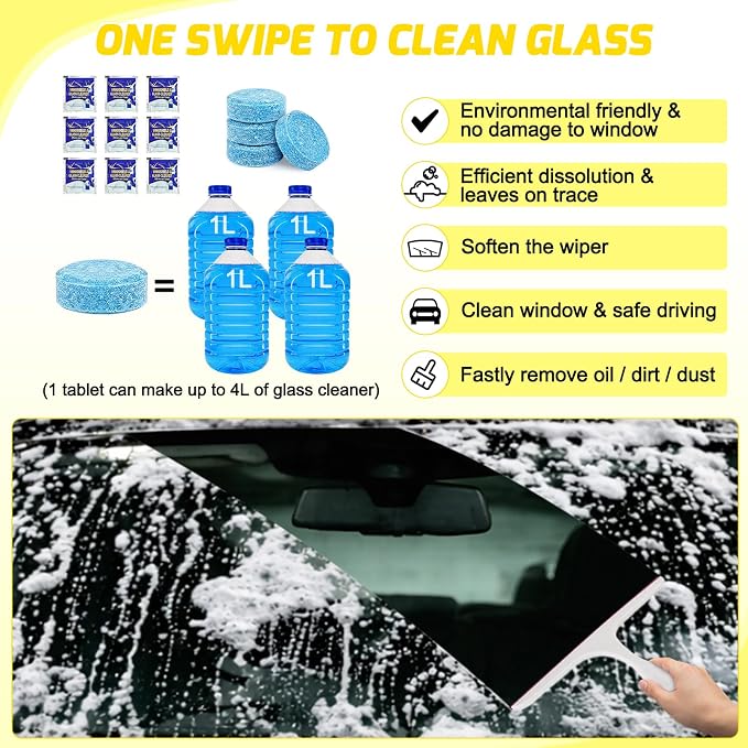 Nilight 52PCS Car Detailing Kit Auto Cleaning Tools Wash Set with Storage Carry Bag Home Use for Interior Exterior Deep Clean Polish Car Care Windshield Dashboard Seat Air Vents Wheels Tires, Yellow