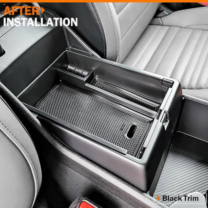 TACORBO Center Console Organizer Compatible with Kia Sportage 2023 2024 2025 2026 NQ5 Accessories, 5th Generation Sportage Armrest Insert Tray Secondary Storage Box floor mats, ABS Material Black Line