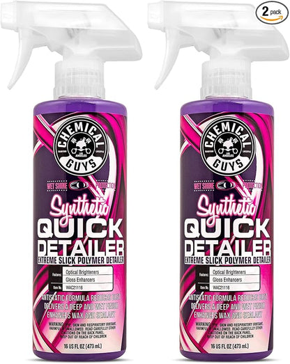 Chemical Guys WAC21116 Synthetic Quick Detailer, Safe for Cars, Trucks, SUVs, Motorcycles, RVs & More, 16 fl oz (Pack of 2)